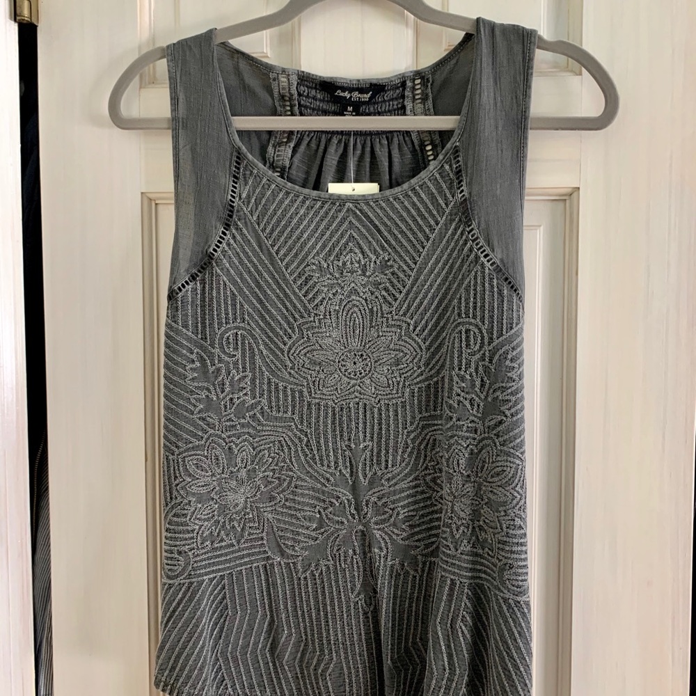 Lucky Brand Crocheted Tank Top